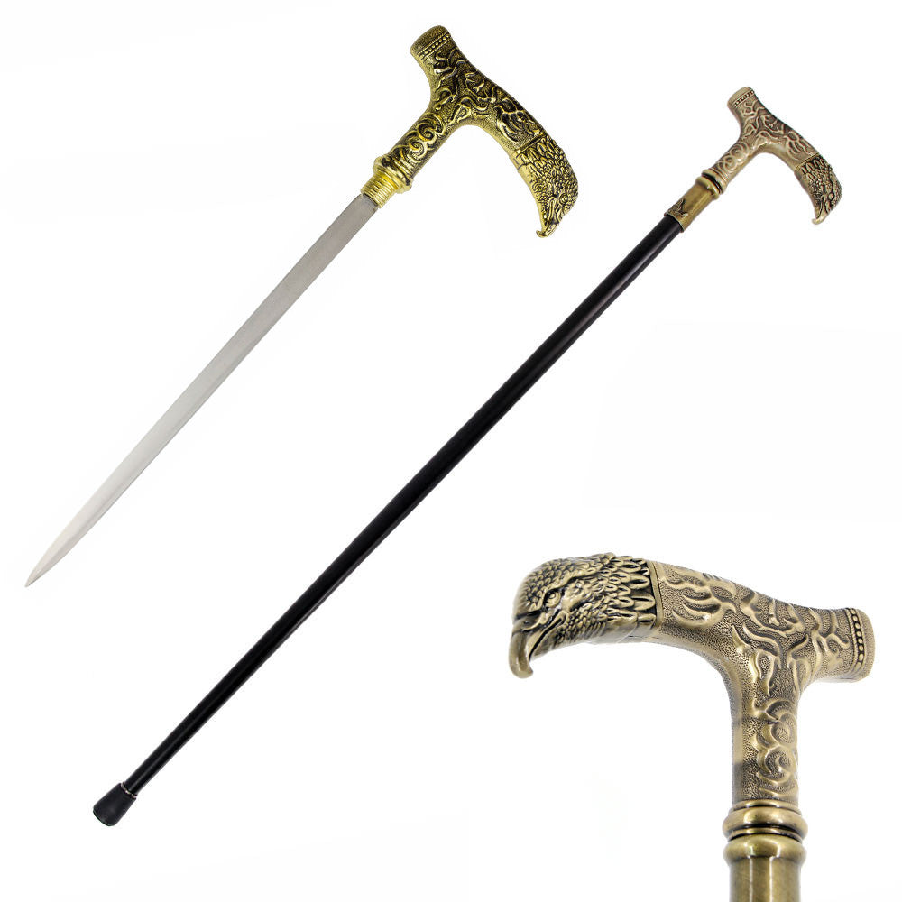 Eagle Head Walking Sword Cane - Tophatter's Army Products & Self Defense Collectible Weapons - Tophatter Daily Deals